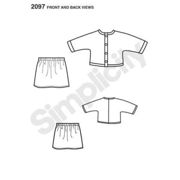 Simplicity Sewing Pattern 2097 Doll Clothes 18" - Picture 2 of 2